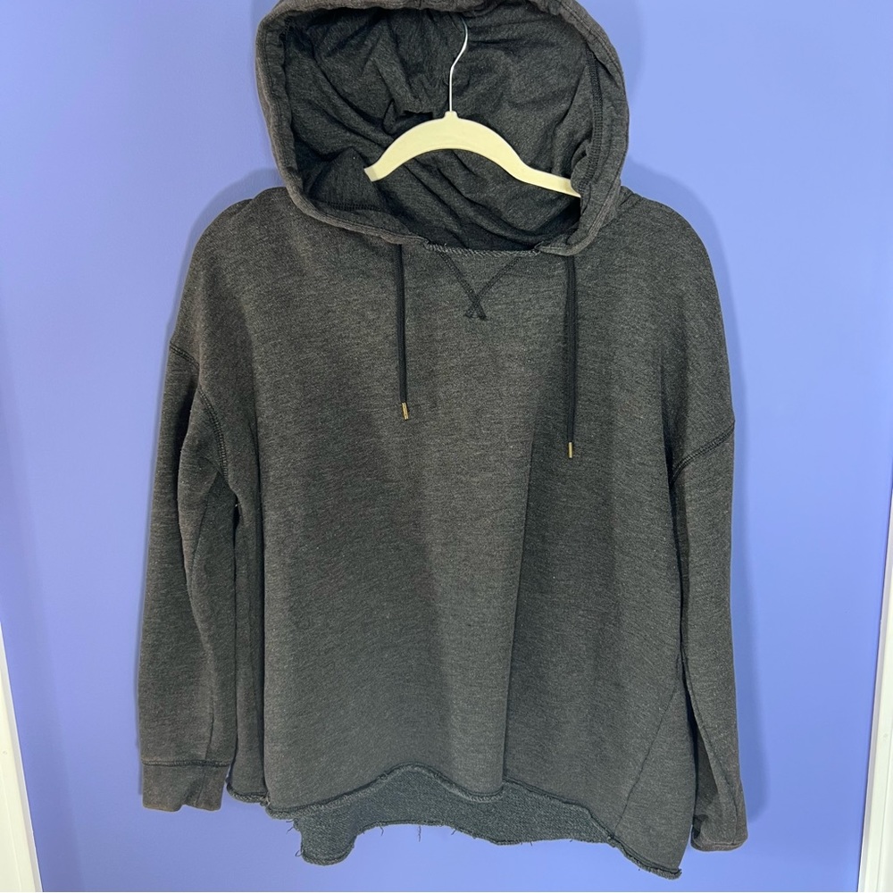 American Eagle Outfitters Charcoal Gray Crop Hoodie